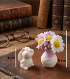 Cute Bunny Mini Vase Car Decoration Set