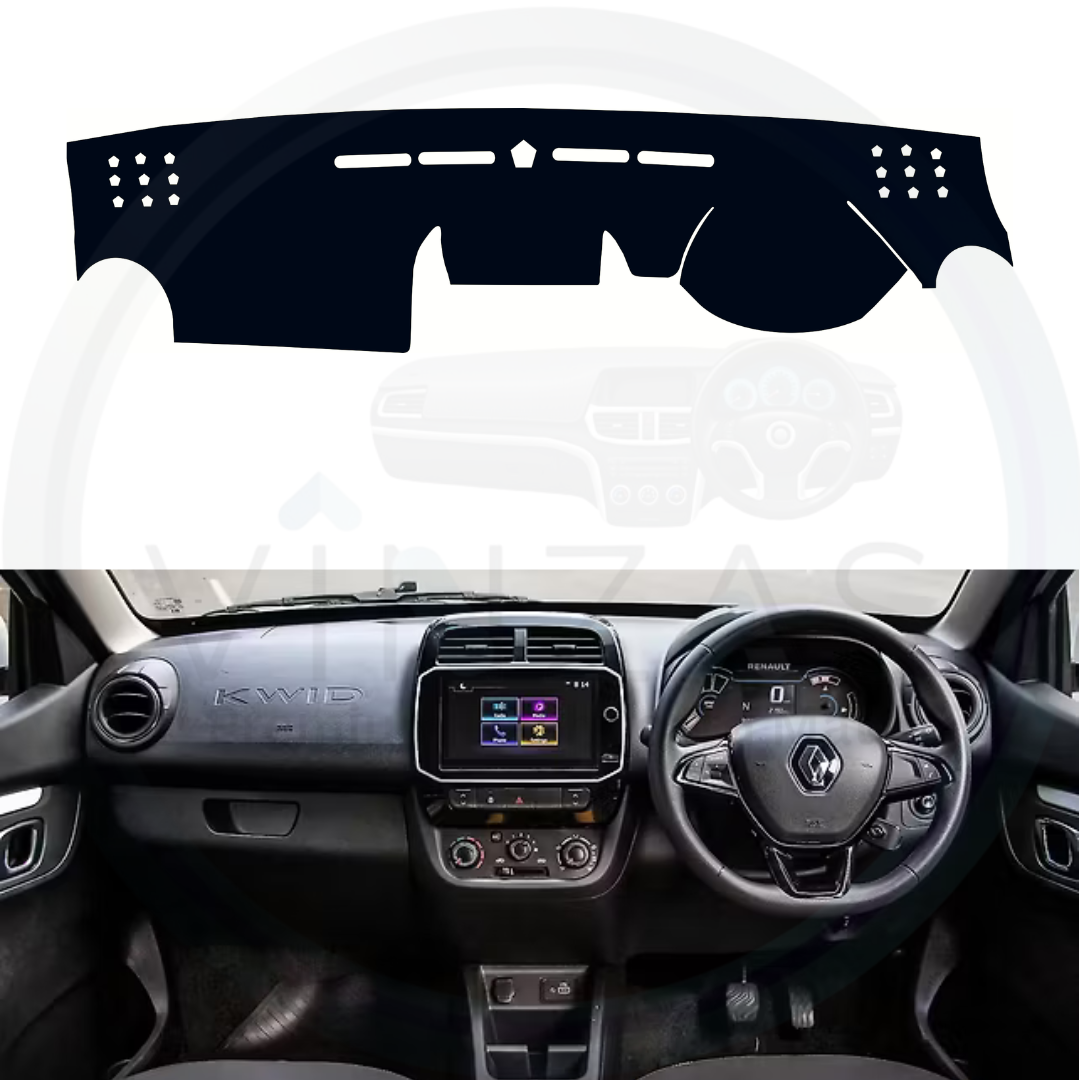 Car Dashboard Cover Mat For Renault Kwid 2015 To 2026