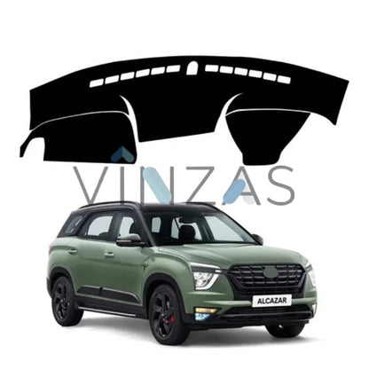 Premium Car Dashboard Mat For Hyundai Alcazar 2021-2024 Vinzas