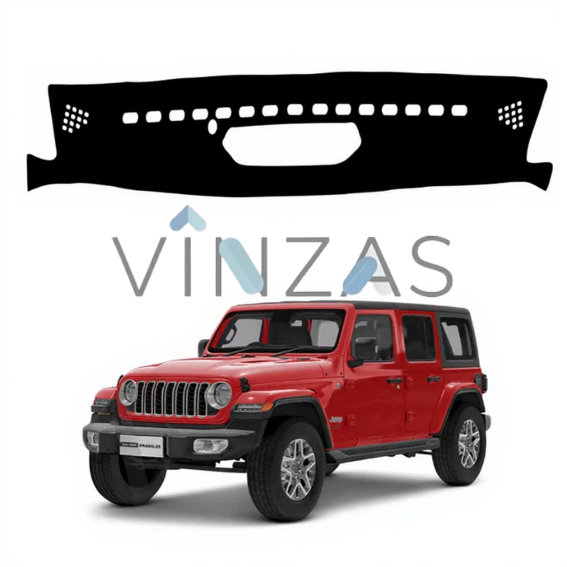 Premium Car Dashboard Mat For Jeep Wrangler 2017 To 2025