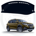 Car sunshade with a gold SUV in the background