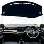 Car dashboard cover with brand logo on a white background