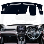 Car dashboard cover with a white background