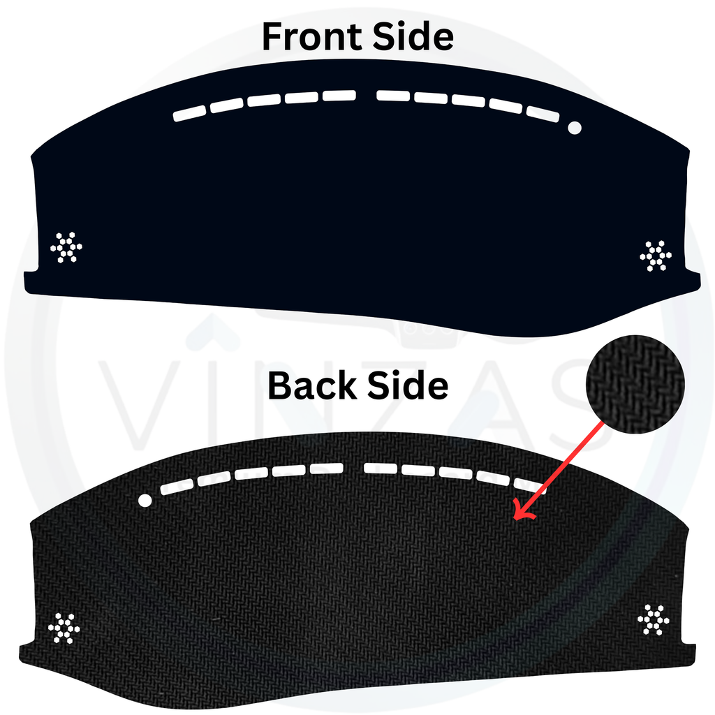 Black headband with front and back side views on a white background
