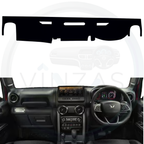 Car dashboard cover on a vehicle interior background