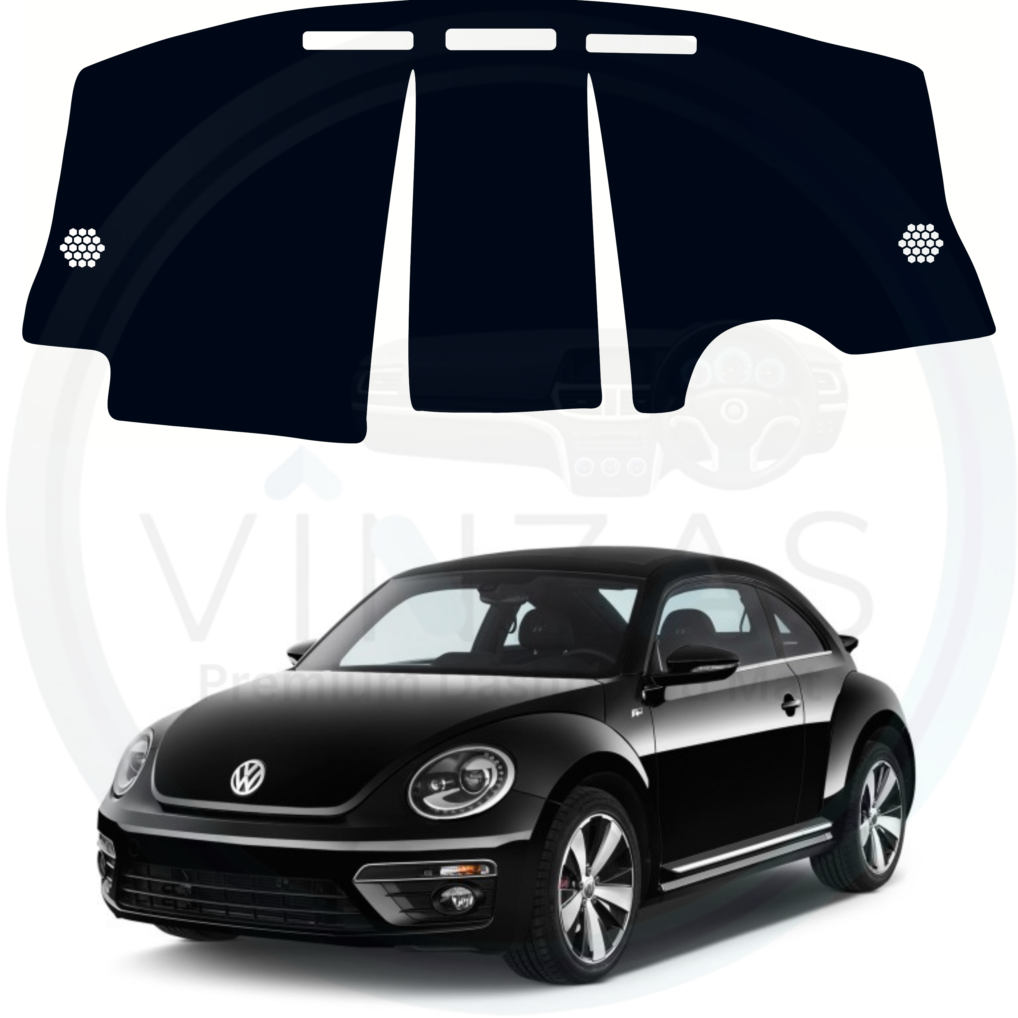 Black custom car dashboard cover For Beetle 