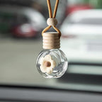 Flower Car Hanging Perfume and Air Freshener Bottle