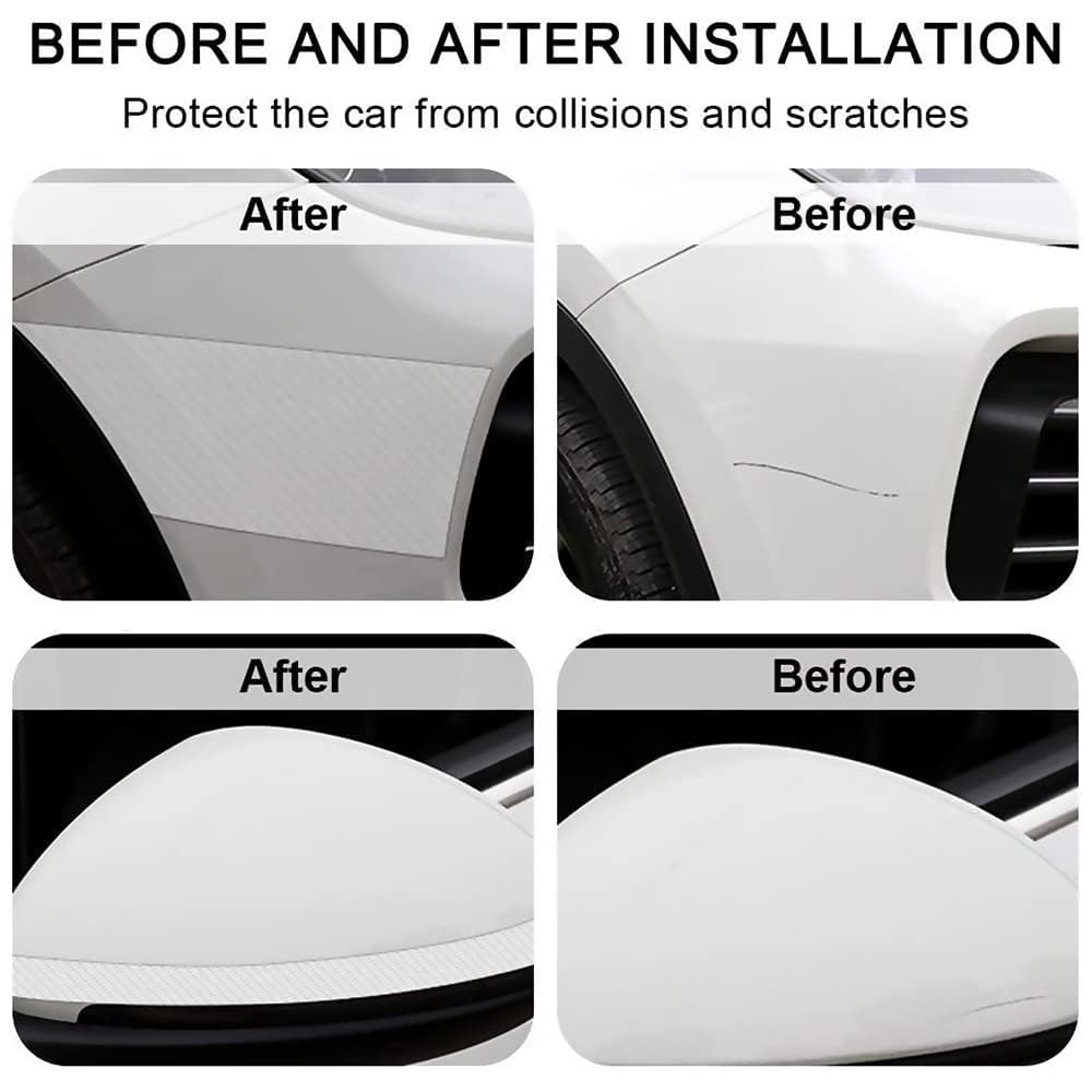 Car High Gloss Anti Scratch Black Carbon Fiber Paint Protection Film Tape