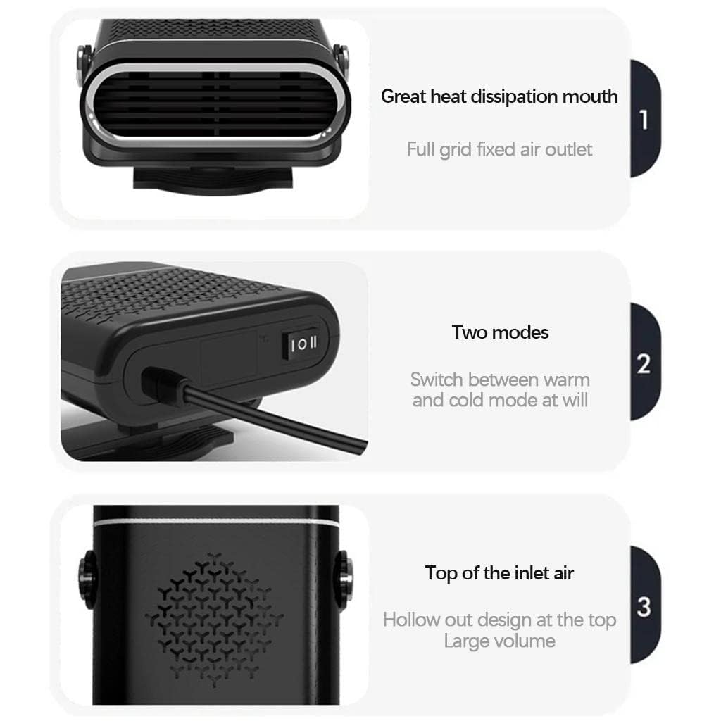 Portable Car Heater and Windshield Defroster Fan