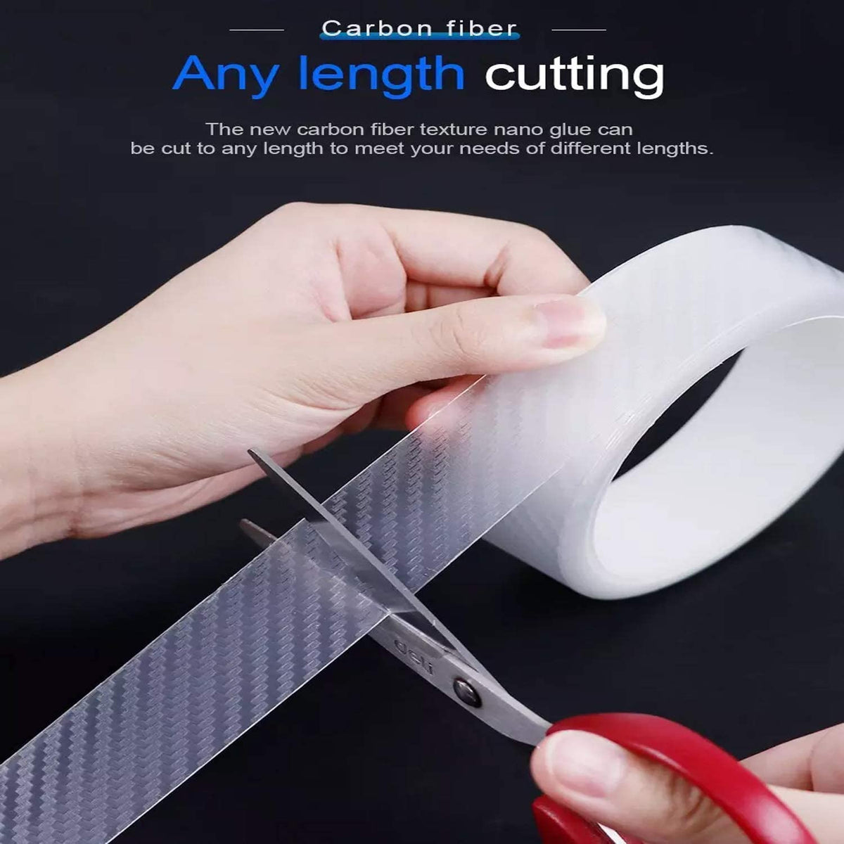 Car High Gloss Anti Scratch Black Carbon Fiber Paint Protection Film Tape