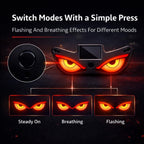 Solar Demon Eye LED Car Window Light with USB Powered Devil Eyes Warning Lights for Cars