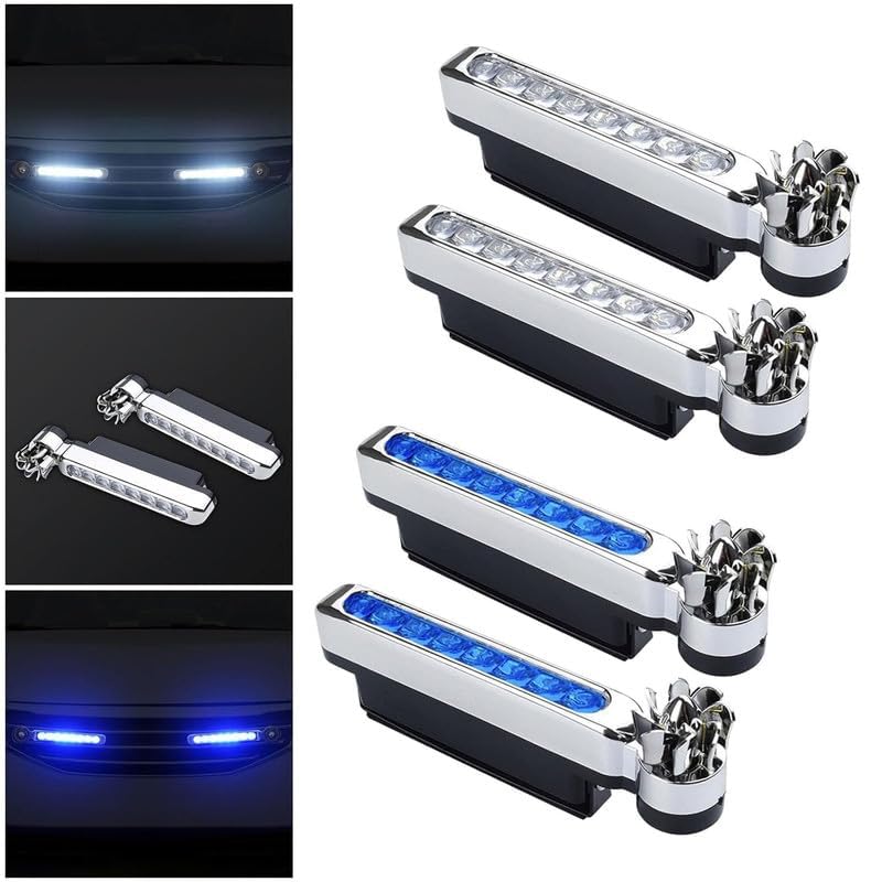Set of Wind-Powered 8-LED Car Daytime Running Lights (DRL)