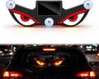 Solar Demon Eye LED Car Window Light with USB Powered Devil Eyes Warning Lights for Cars