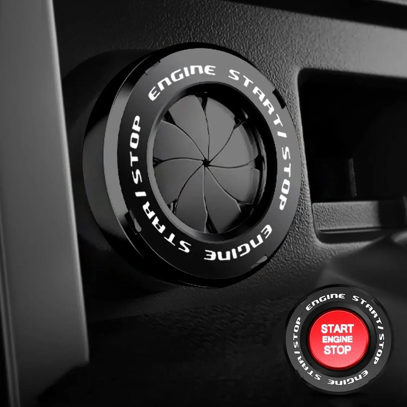Vinzas-Car Push Start Stop Button Ring