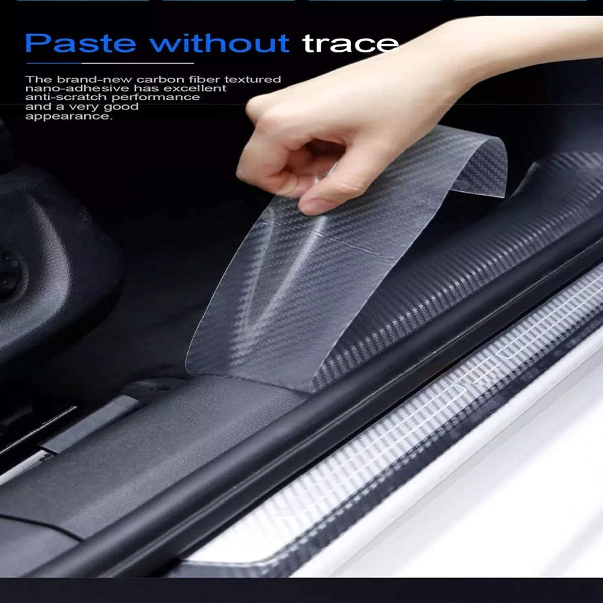 Car High Gloss Anti Scratch Black Carbon Fiber Paint Protection Film Tape
