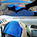 Multipurpose Microfiber 800 GSM Pack of 2-40cm x 40cm Cleaning Towel Microfiber Cloth Highly Absorbent Dust Towels for All Vehicles Bikes Cars Glass (Pack of 2)