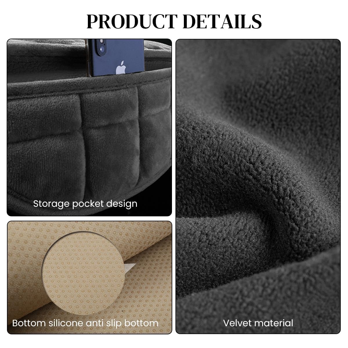 VINZAS Premium Quilted Car Seat Cover Set – Universal Fit | Soft & Comfortable | Black