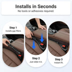 VINZAS Car Seat Gap Filler – Universal Seat Side Organizer & Anti-Drop Gap Blocker | 2 Pcs
