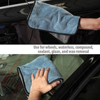 Multipurpose Microfiber 800 GSM Pack of 2-40cm x 40cm Cleaning Towel Microfiber Cloth Highly Absorbent Dust Towels for All Vehicles Bikes Cars Glass (Pack of 2)