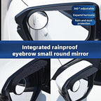 2-in-1 Car Blind Spot Mirror and Side Mirror Rain Visor
