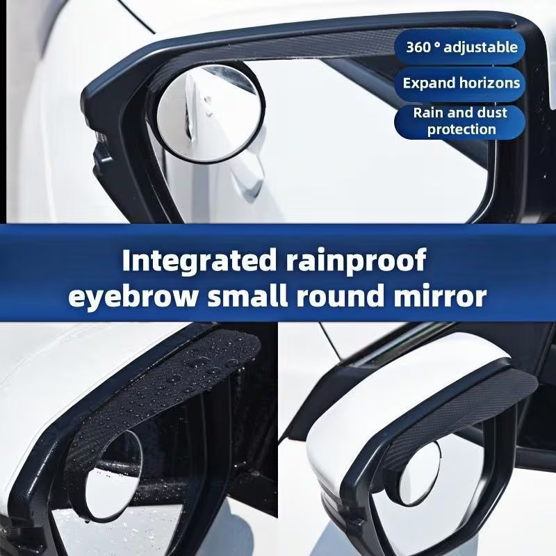 2-in-1 Car Blind Spot Mirror and Side Mirror Rain Visor