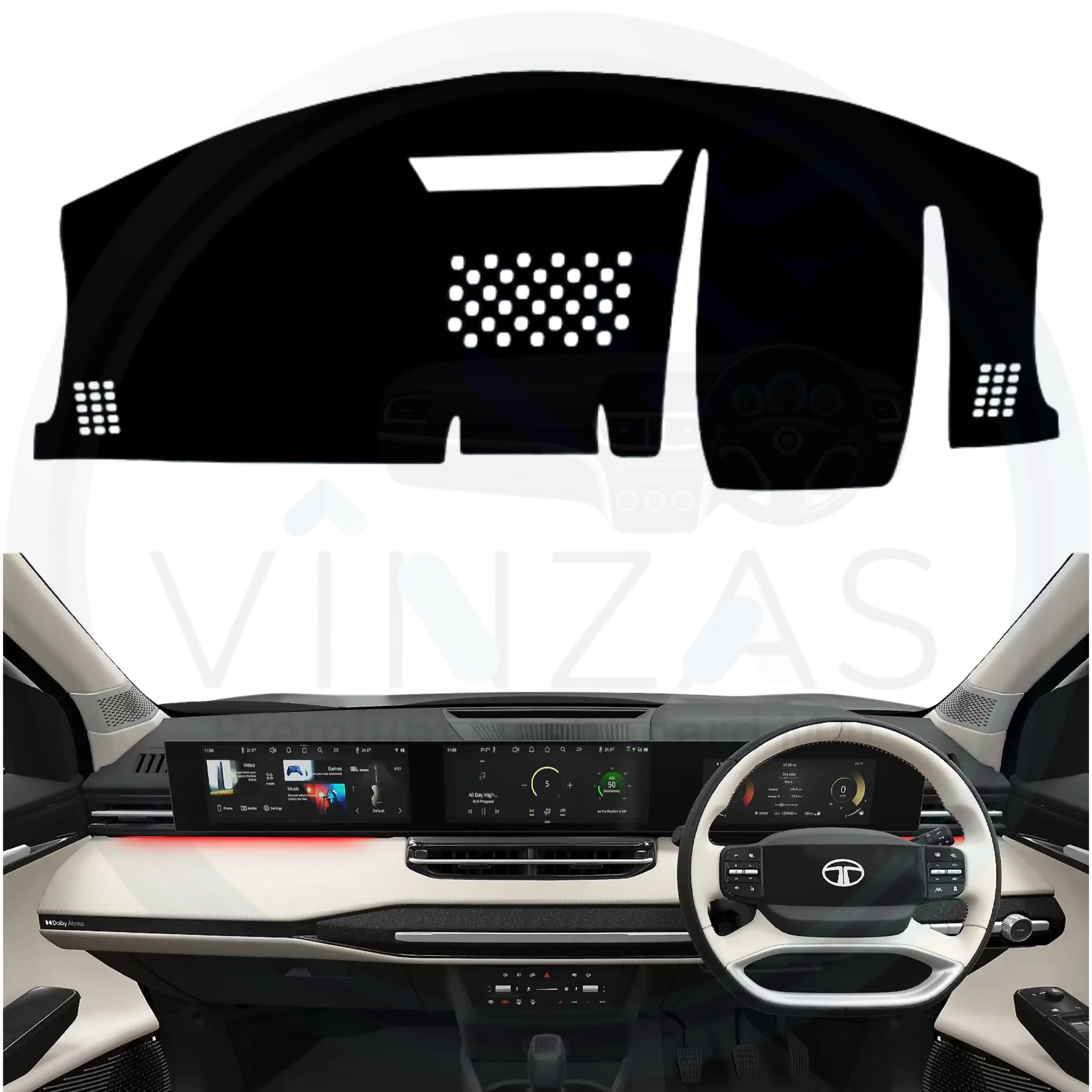 Car Dashboard Cover Mat For Tata Sierra EV 2026
