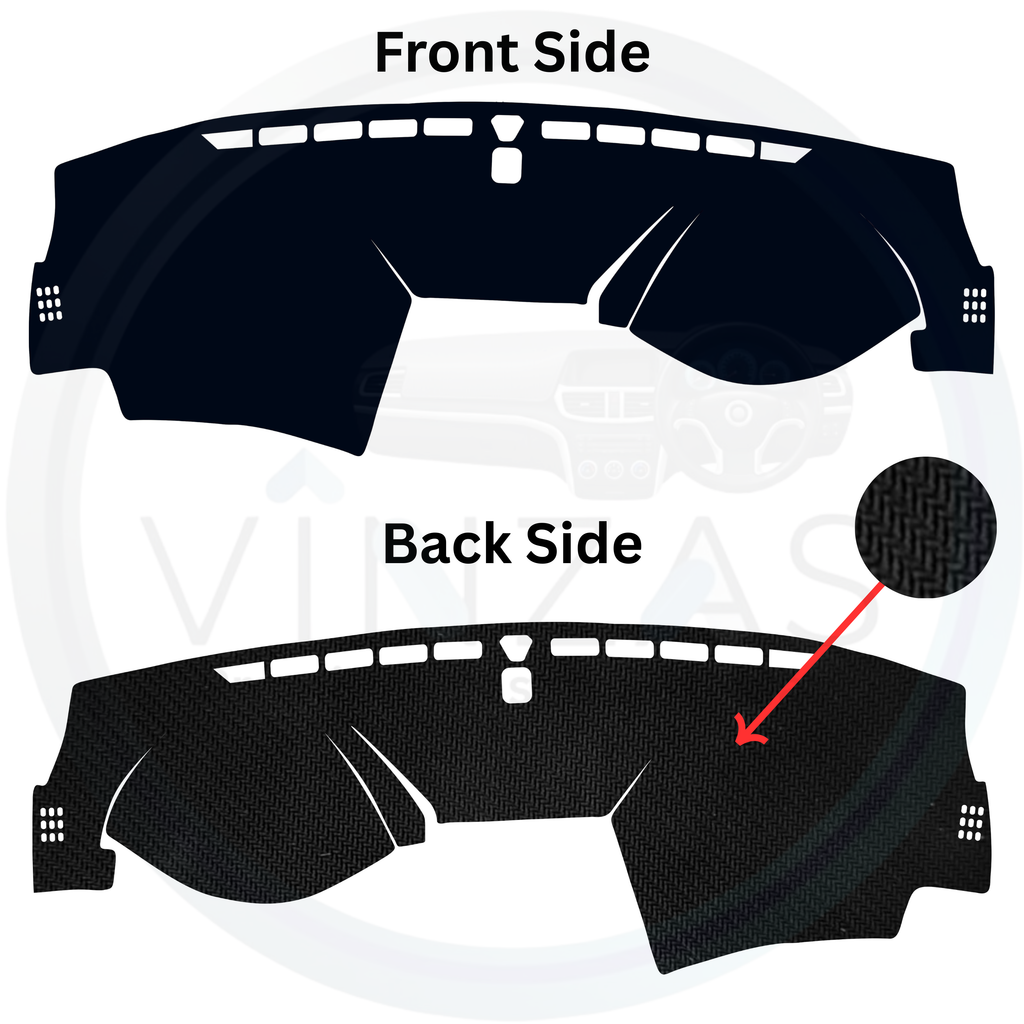 Black custom car dashboard cover
