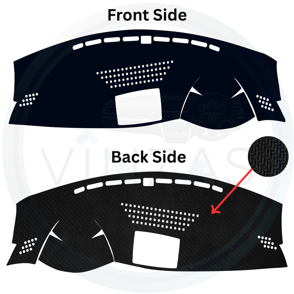 Black custom car dashboard cover
