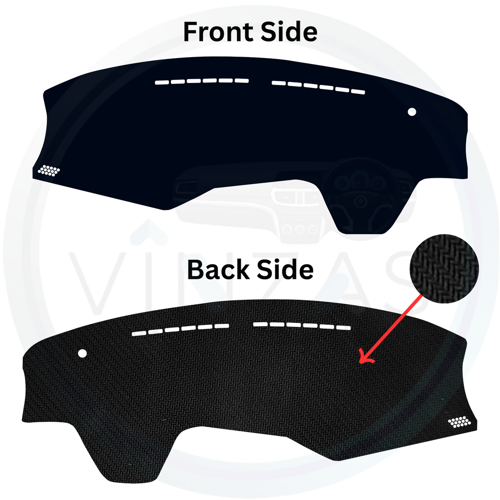 Black custom car dashboard cover.