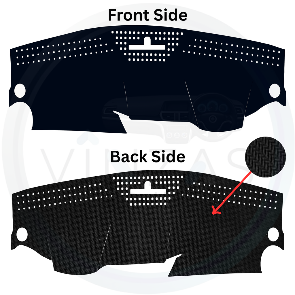 Black custom car dashboard cover
