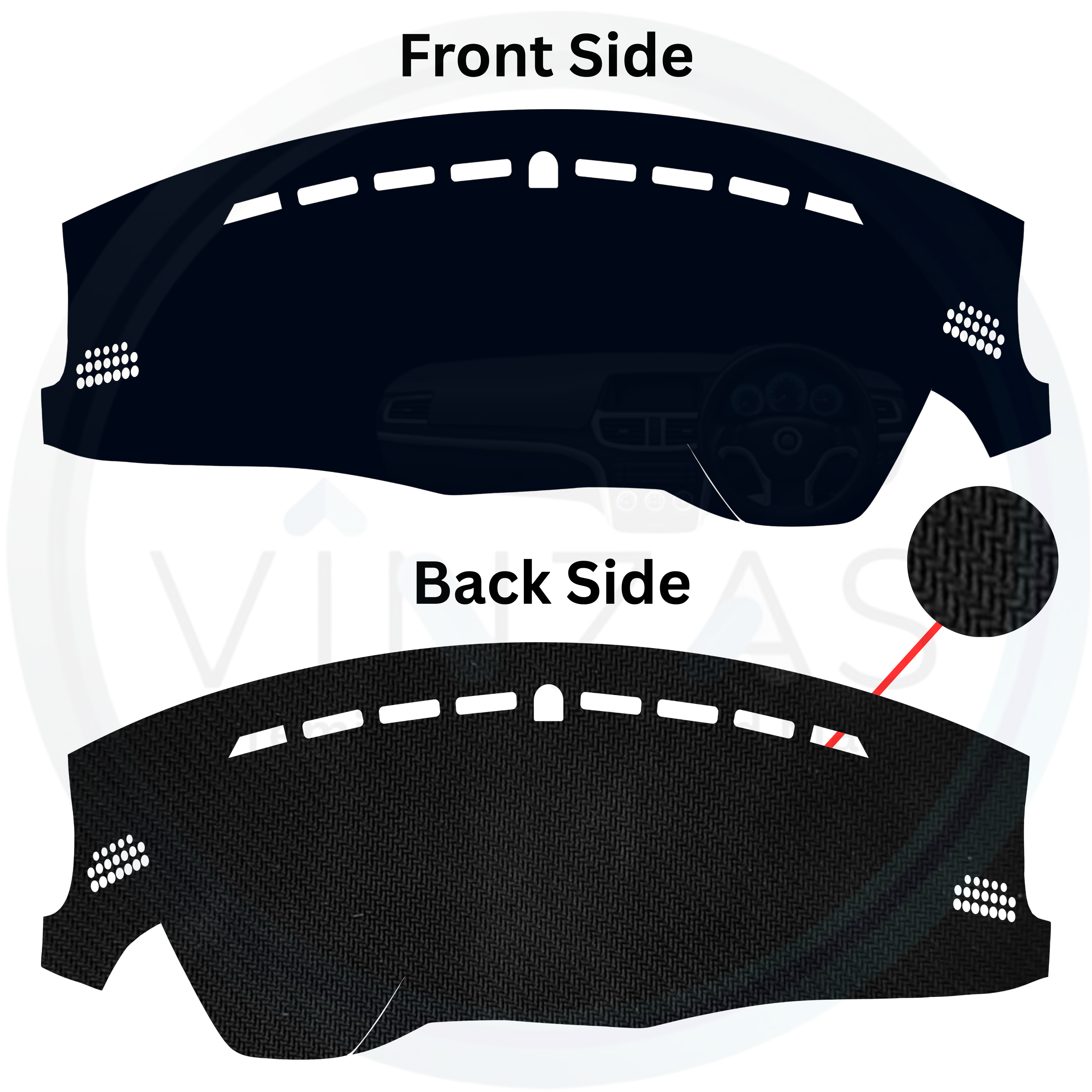Black custom car dashboard cover
