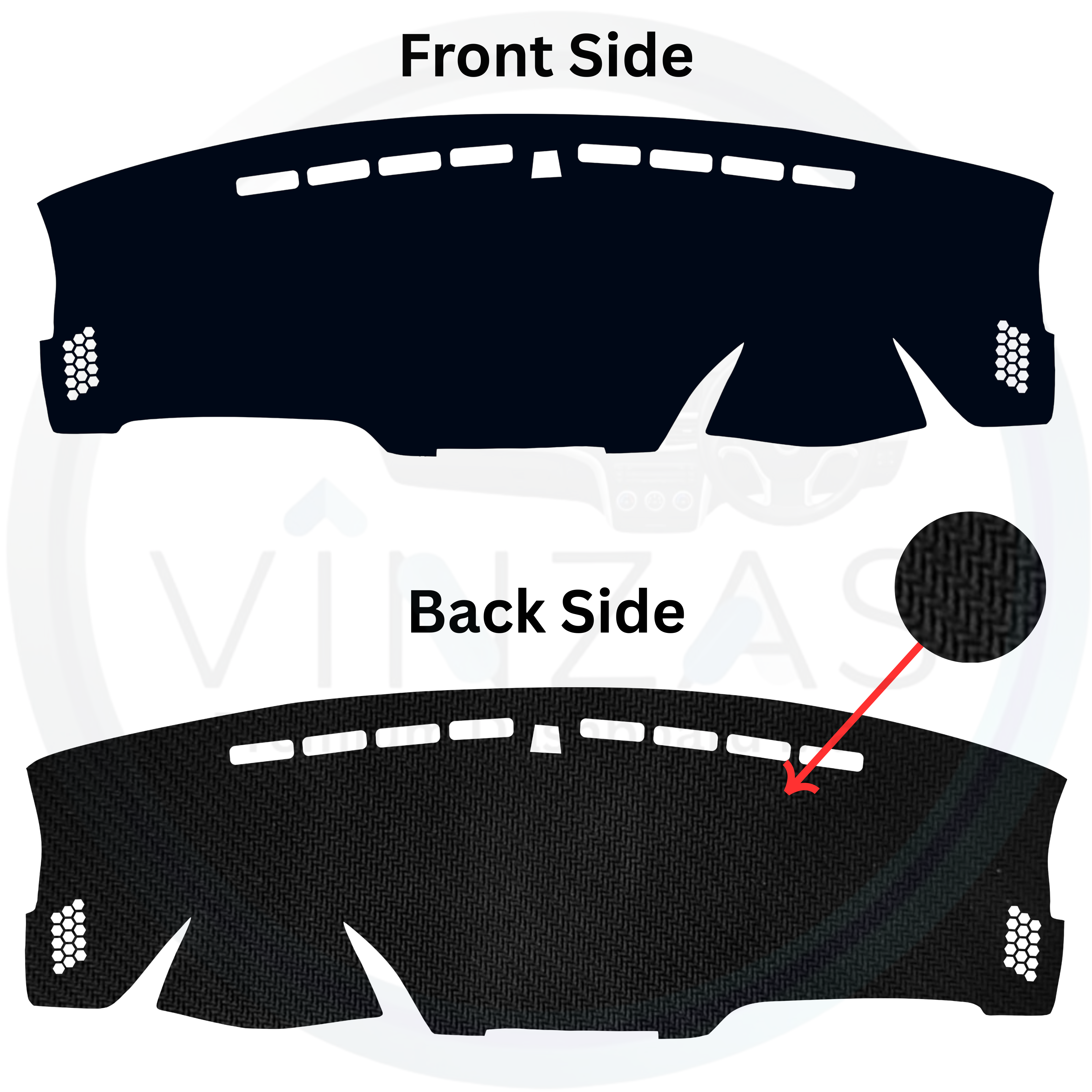 Black custom car dashboard cover
