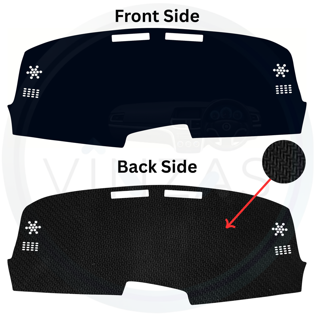 Black custom car dashboard cover
background