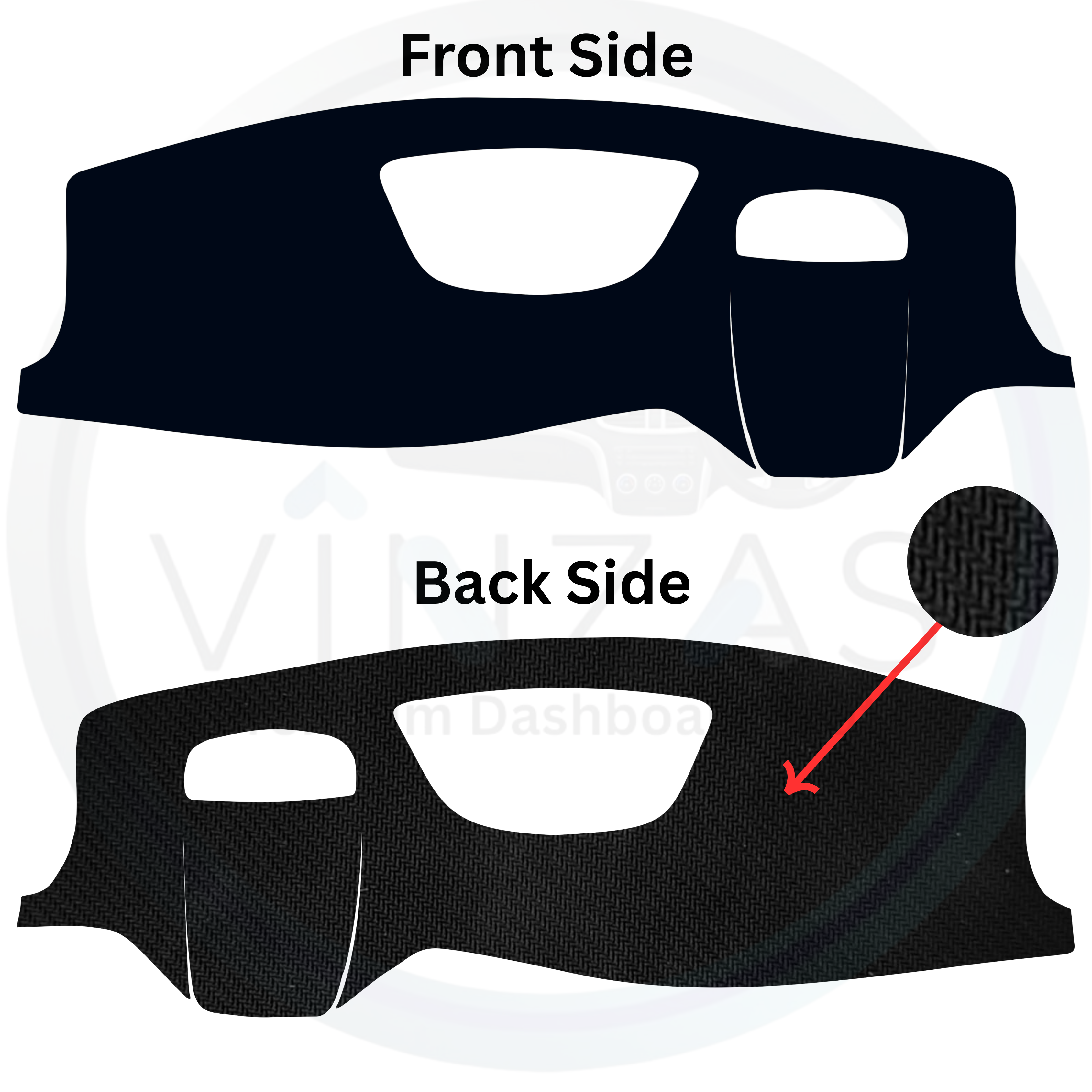 Black custom car dashboard cover
