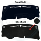 Black custom car dashboard cover
 a white 