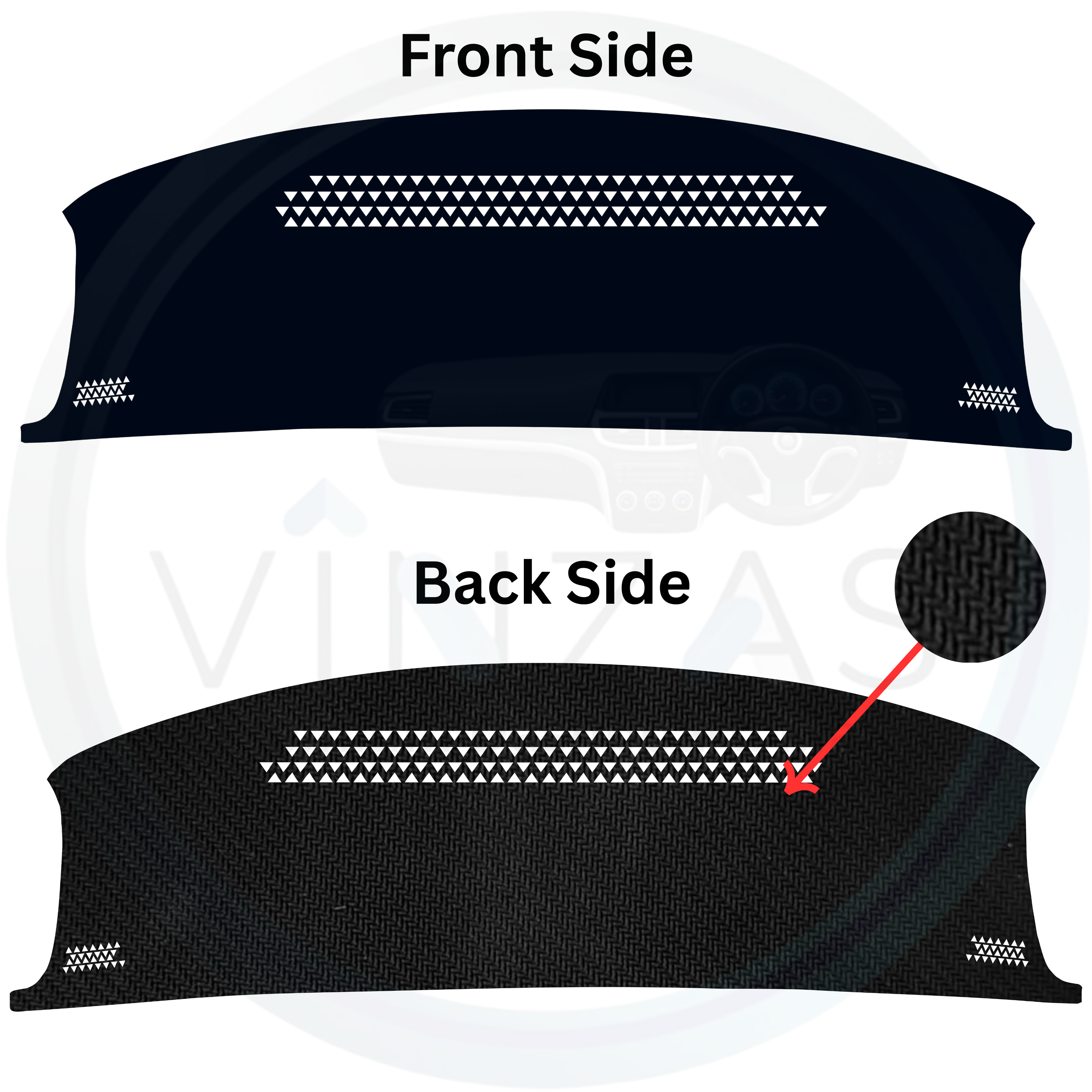 Black custom car dashboard cover
