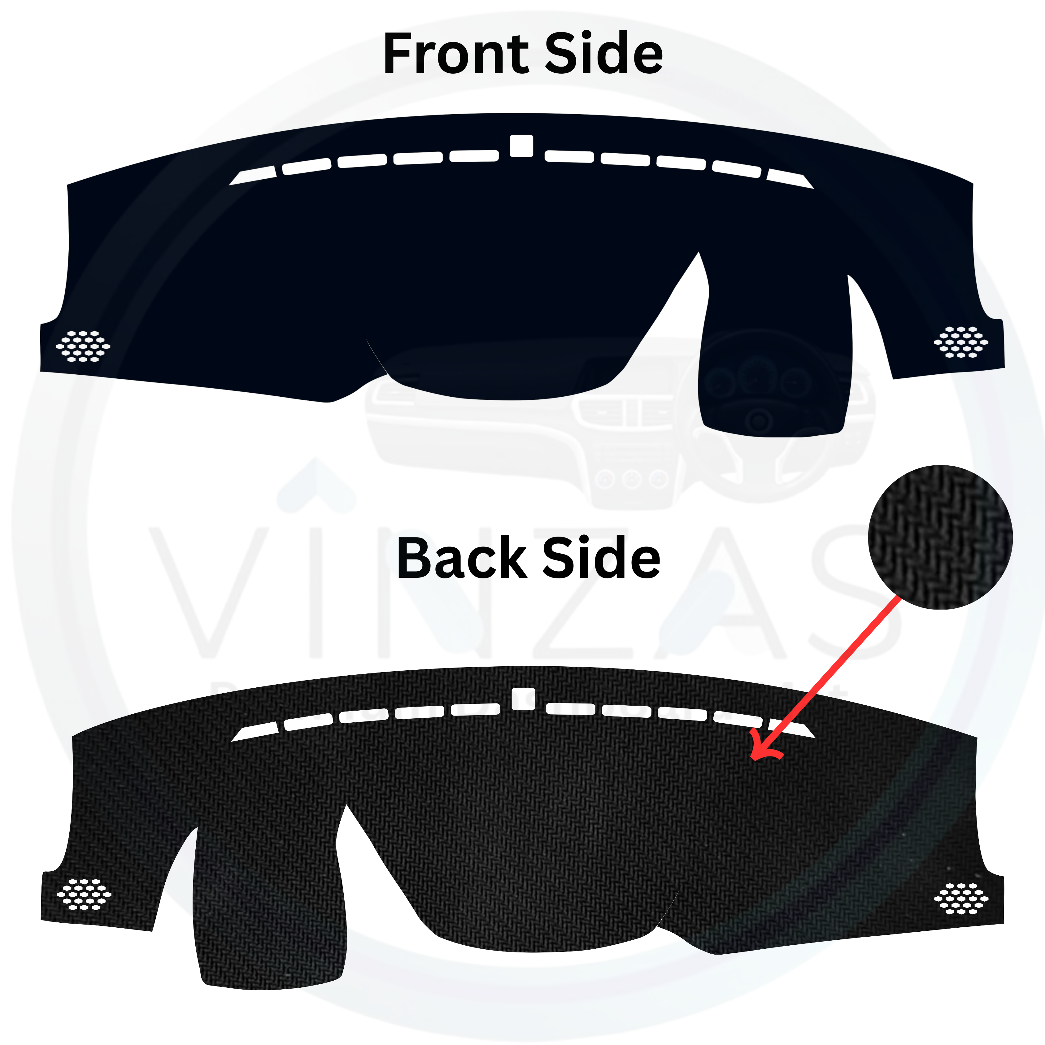 Black custom car dashboard cover

