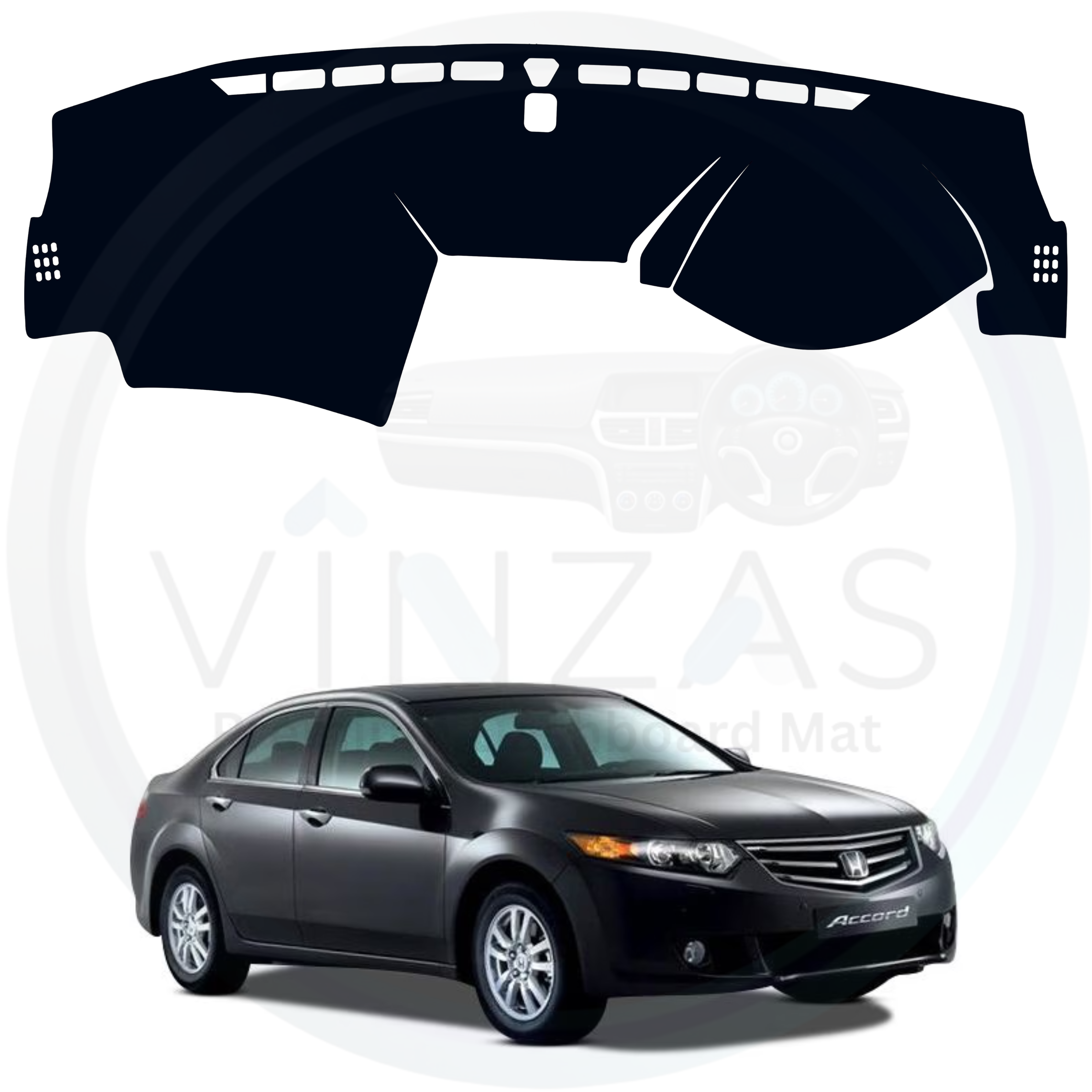 Black custom car dashboard cover For Accord 2008 To 2012