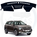 Black custom car dashboard cover For Alcazar 2021 To 2024