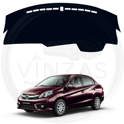 Black custom car dashboard cover For Amaze 2016 To 2018