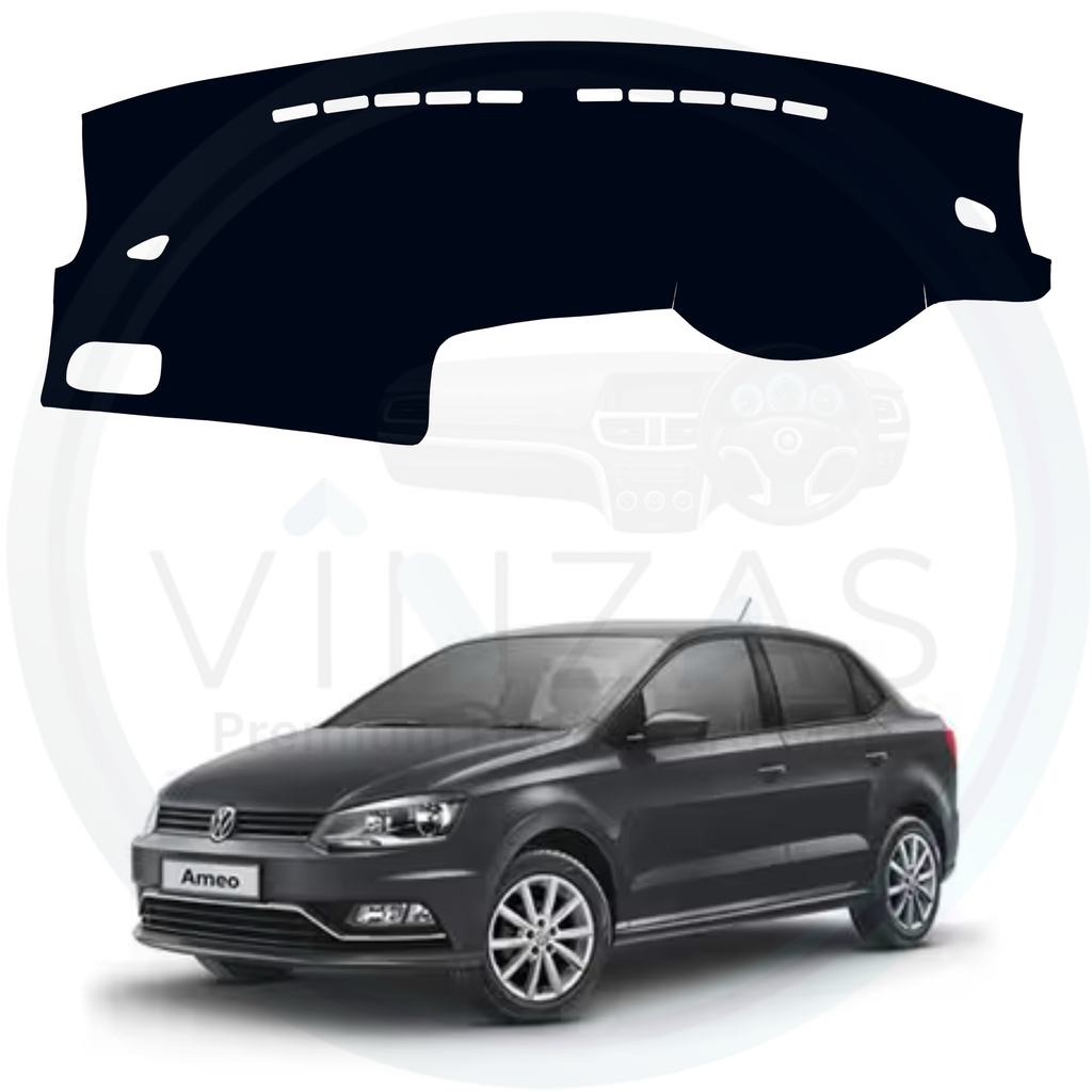 Black custom car dashboard cover For Ameo 
