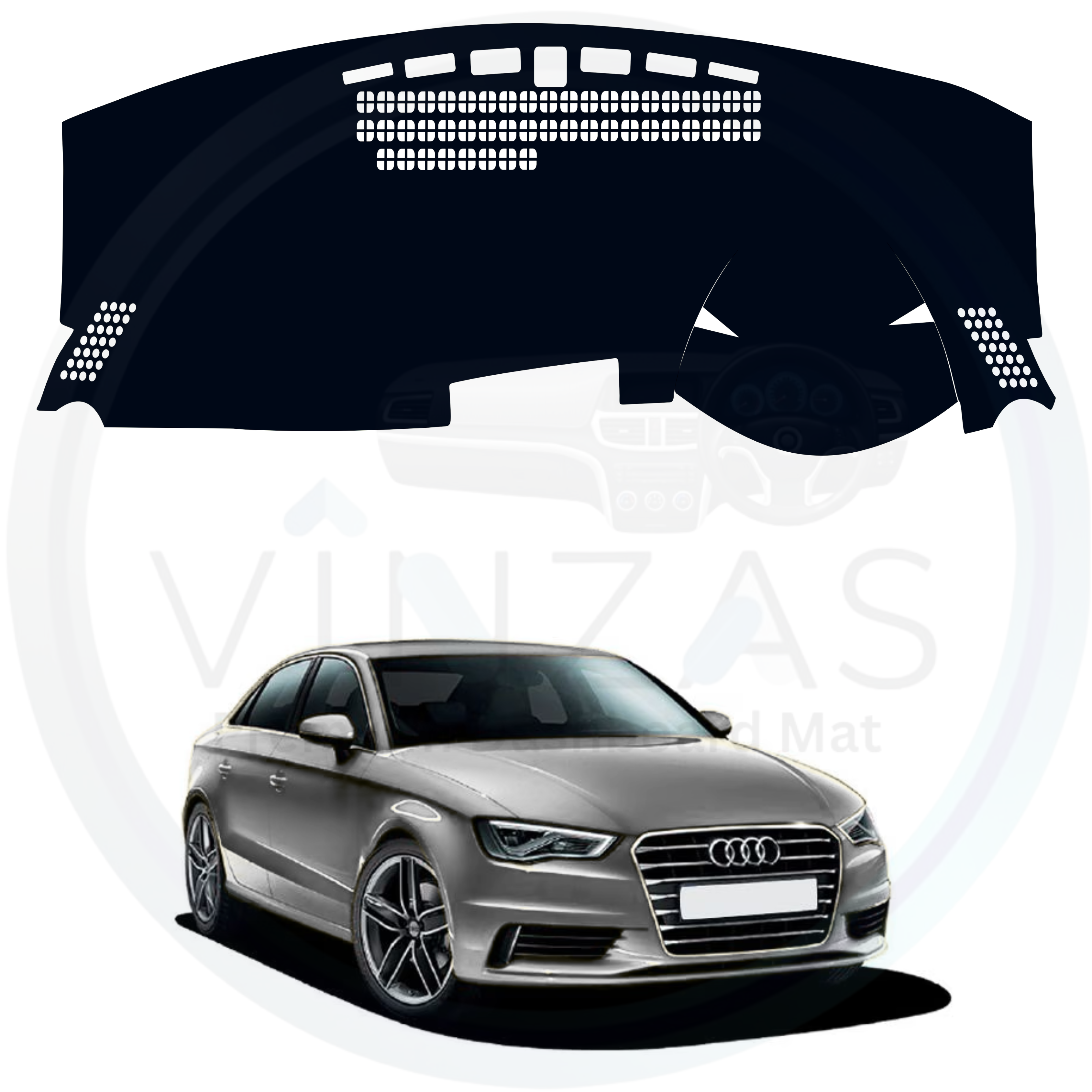 Black custom car dashboard cover For Audi A3