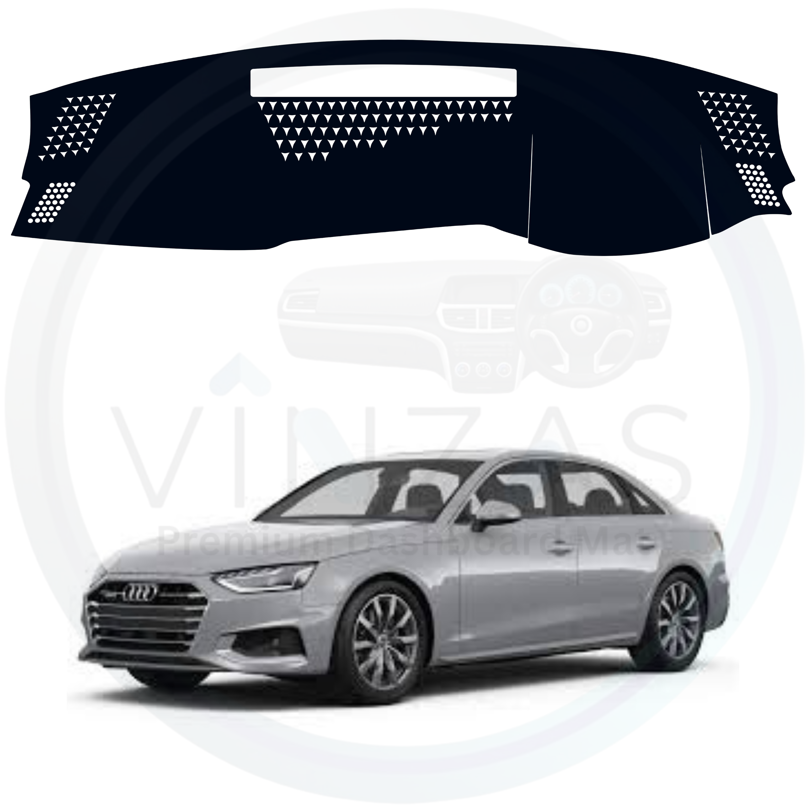 Black custom car dashboard cover For Audi A4