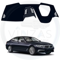 Black custom car dashboard cover For BMW 530D