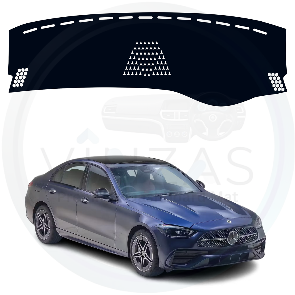 Black custom car dashboard cover For Benz C-Class 
