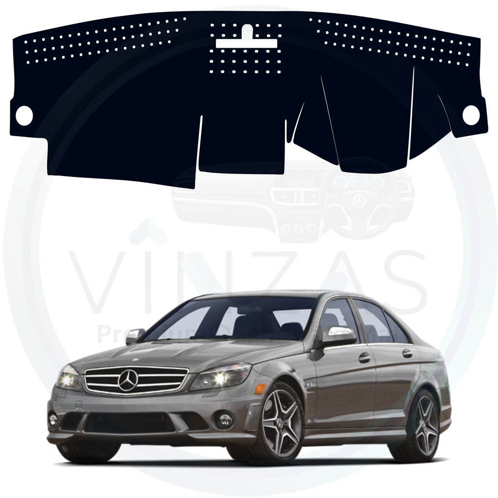 Black custom car dashboard cover For Benz C-Class 2009 To 2012