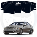 Black custom car dashboard cover For Benz C-Class 2009 To 2012