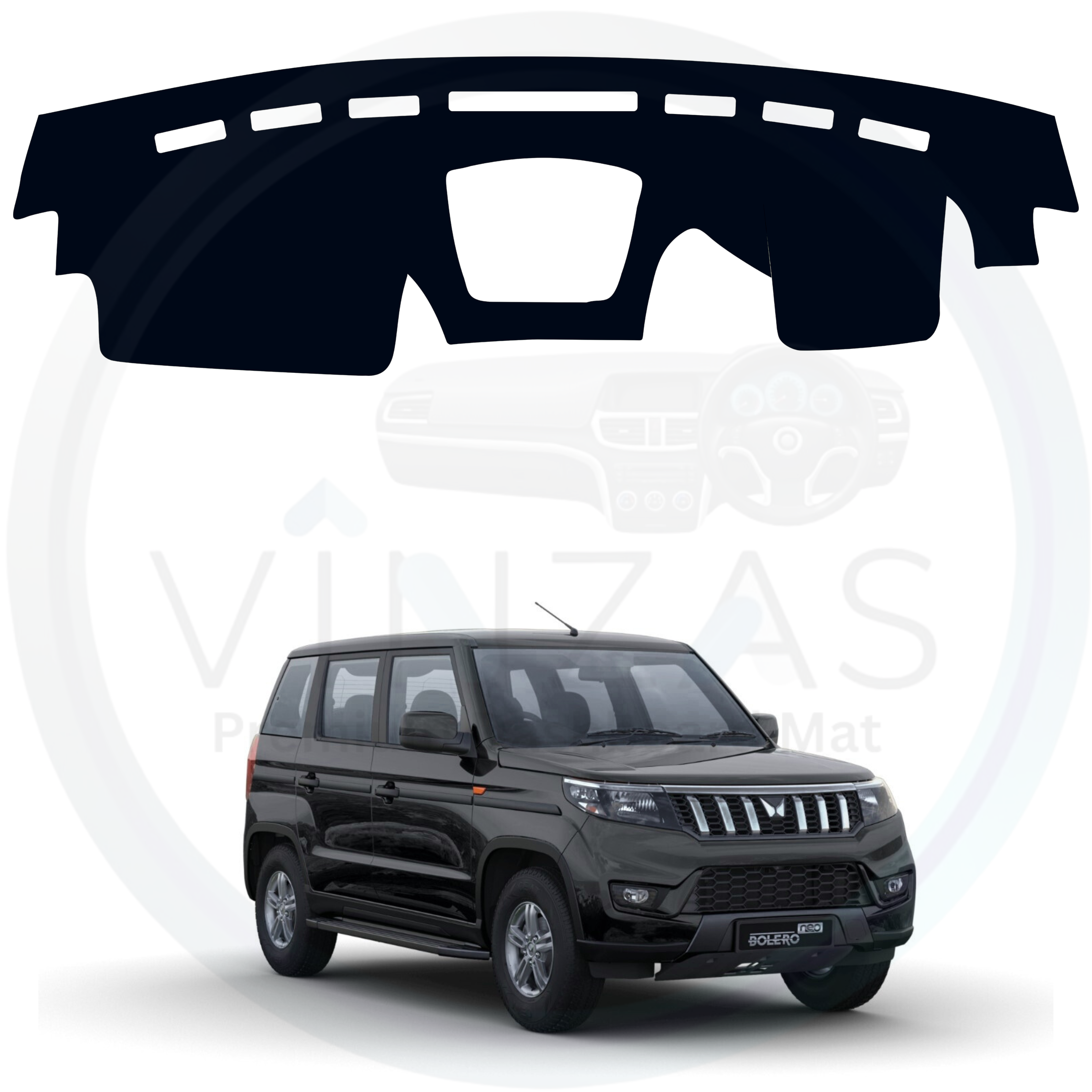 Black custom car dashboard cover For Bolero Neo
