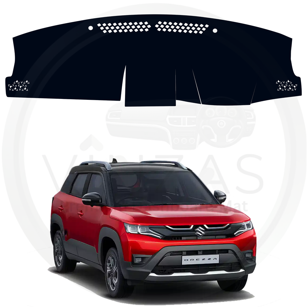 Black custom car dashboard cover For Brezza 
