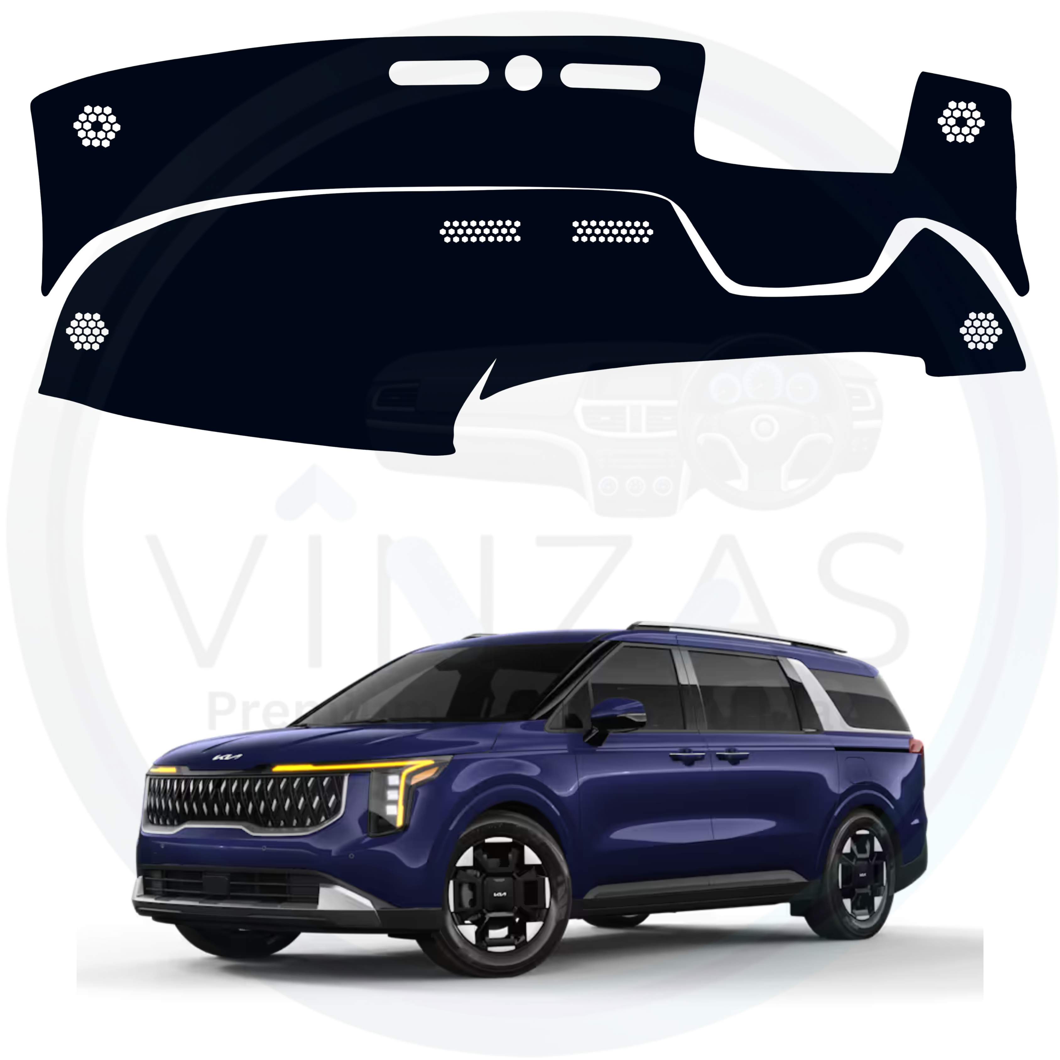 Black custom car dashboard cover For Carnival 
